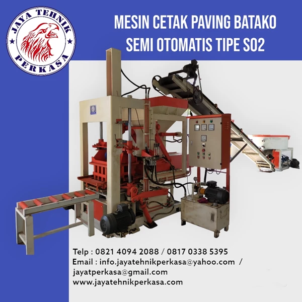 Mesin Cetak Paving Batako Semi Otomatis  / Mesin Cetak Batako Type S02